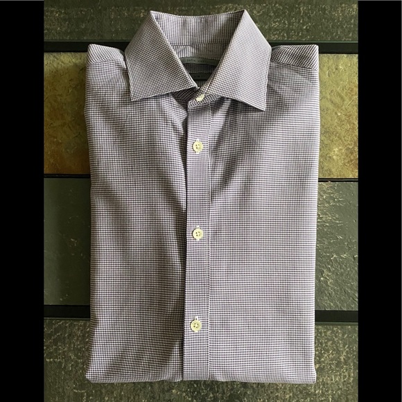 John Varvatos Shirt Italian Slim Fit Italy Purple - Picture 8 of 8